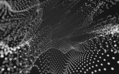 Çokgen alanı düşük Poli koyu arka plan, 3d render