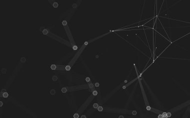 Çokgen alanı düşük Poli koyu arka plan, 3d render