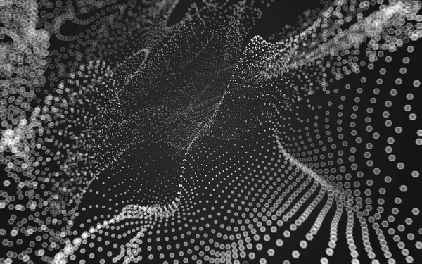 Çokgen alanı düşük Poli koyu arka plan, 3d render