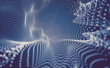 Çokgen alanı düşük Poli koyu arka plan, 3d render