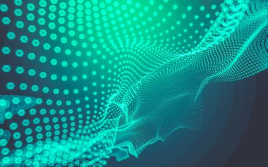 Çokgen alanı düşük Poli koyu arka plan, 3d render