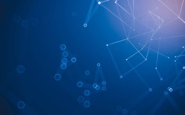 Çokgen alanı düşük Poli koyu arka plan, 3d render