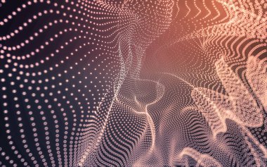 Çokgen alanı düşük Poli koyu arka plan, 3d render