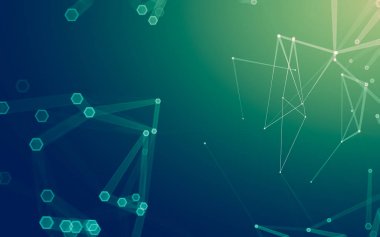 Çokgen alanı düşük Poli koyu arka plan, 3d render