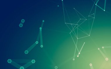 Çokgen alanı düşük Poli koyu arka plan, 3d render