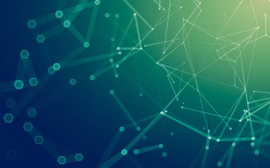 Çokgen alanı düşük Poli koyu arka plan, 3d render