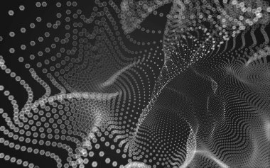 Çokgen alanı düşük Poli koyu arka plan, 3d render