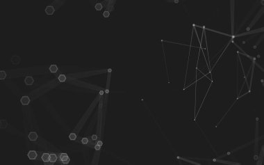 Çokgen alanı düşük Poli koyu arka plan, 3d render