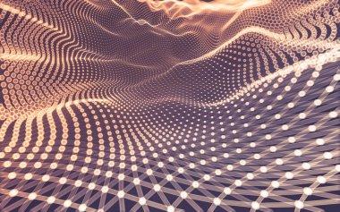 Çokgen alanı düşük Poli koyu arka plan, 3d render