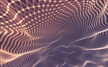 Çokgen alanı düşük Poli koyu arka plan, 3d render