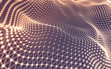 Çokgen alanı düşük Poli koyu arka plan, 3d render