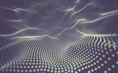 Çokgen alanı düşük Poli koyu arka plan, 3d render