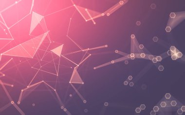 Çokgen alanı düşük Poli koyu arka plan, 3d render