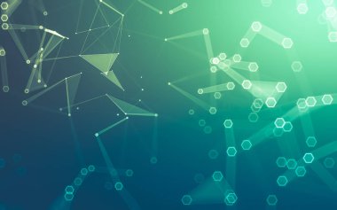 Çokgen alanı düşük Poli koyu arka plan, 3d render