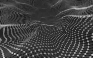 Çokgen alanı düşük Poli koyu arka plan, 3d render