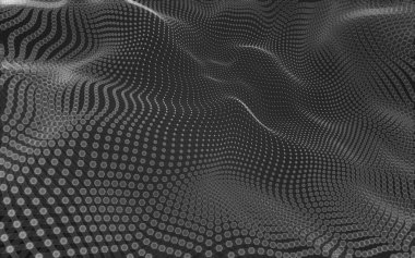 Çokgen alanı düşük Poli koyu arka plan, 3d render