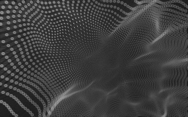 Çokgen alanı düşük Poli koyu arka plan, 3d render