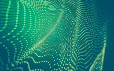 Çokgen alanı düşük Poli koyu arka plan, 3d render