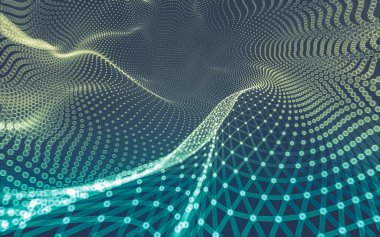 Çokgen alanı düşük Poli koyu arka plan, 3d render