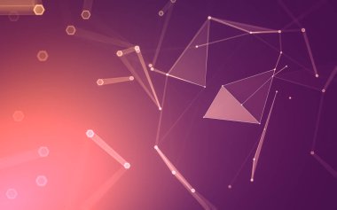 Çokgen alanı düşük Poli koyu arka plan, 3d render