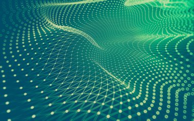 Çokgen alanı düşük Poli koyu arka plan, 3d render