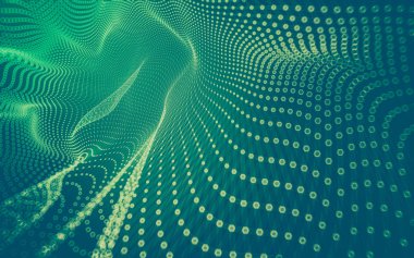 Çokgen alanı düşük Poli koyu arka plan, 3d render