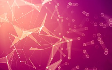 Çokgen alanı düşük Poli koyu arka plan, 3d render