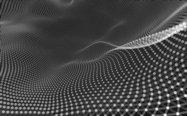 Çokgen alanı düşük Poli koyu arka plan, 3d render