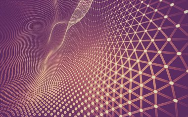 Çokgen alanı düşük Poli koyu arka plan, 3d render