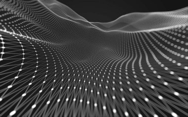 Çokgen alanı düşük Poli koyu arka plan, 3d render