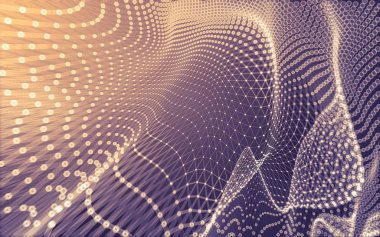 Çokgen alanı düşük Poli koyu arka plan, 3d render