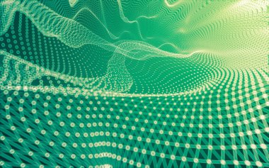 Çokgen alanı düşük Poli koyu arka plan, 3d render