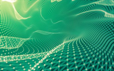 Çokgen alanı düşük Poli koyu arka plan, 3d render