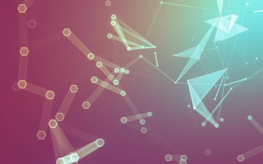 Çokgen alanı düşük Poli koyu arka plan, 3d render