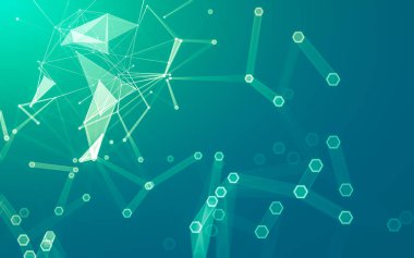 Çokgen alanı düşük Poli koyu arka plan, 3d render