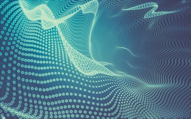 Çokgen alanı düşük Poli koyu arka plan, 3d render