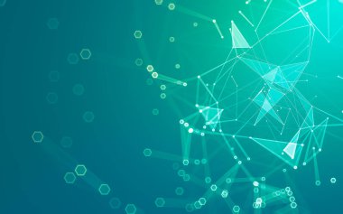 Çokgen alanı düşük Poli koyu arka plan, 3d render