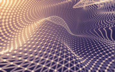 Çokgen alanı düşük Poli koyu arka plan, 3d render