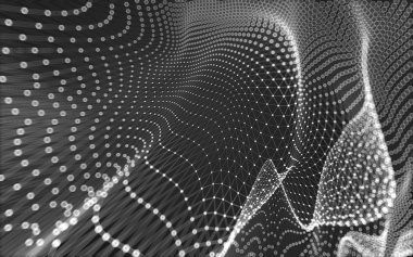 Çokgen alanı düşük Poli koyu arka plan, 3d render