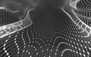 Çokgen alanı düşük Poli koyu arka plan, 3d render