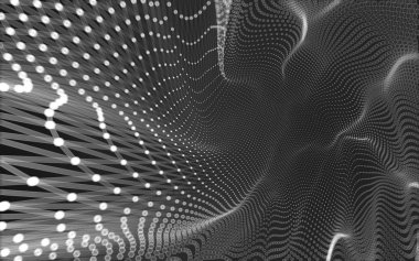 Çokgen alanı düşük Poli koyu arka plan, 3d render