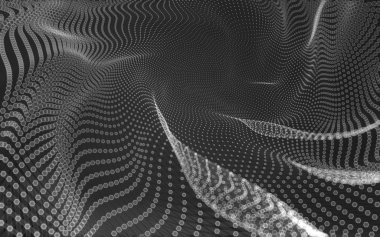 Çokgen alanı düşük Poli koyu arka plan, 3d render