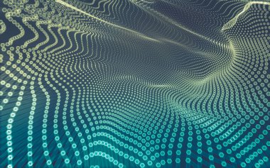 Çokgen alanı düşük Poli koyu arka plan, 3d render