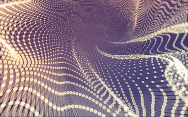 Çokgen alanı düşük Poli koyu arka plan, 3d render