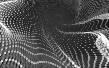 Çokgen alanı düşük Poli koyu arka plan, 3d render