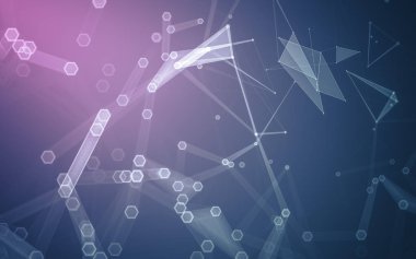 Çokgen alanı düşük Poli koyu arka plan, 3d render