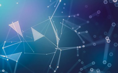 Çokgen alanı düşük Poli koyu arka plan, 3d render