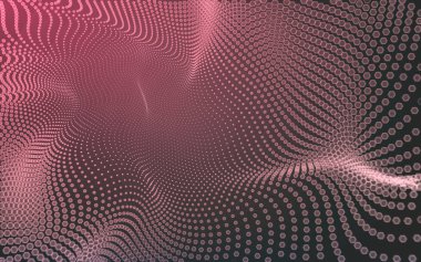 Çokgen alanı düşük Poli koyu arka plan, 3d render