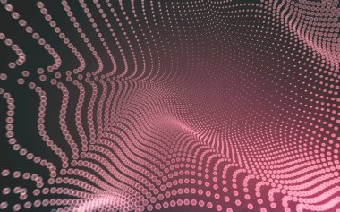 Çokgen alanı düşük Poli koyu arka plan, 3d render