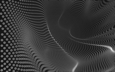 Çokgen alanı düşük Poli koyu arka plan, 3d render